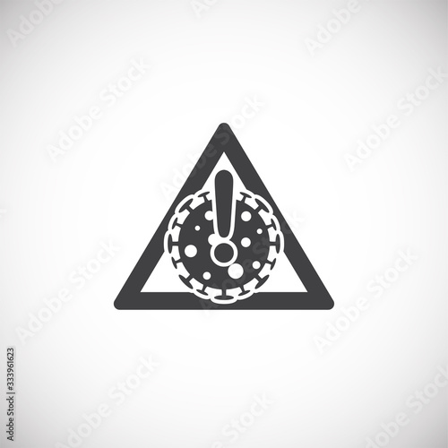 Coronavirus related icon on background for graphic and web design. Creative illustration concept symbol for web or mobile app