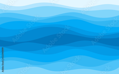 Abstract patterns of the deep blue sea ocean wave banner vector background illustration © Pacha M Vector