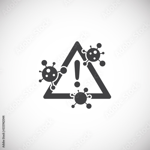 Coronavirus related icon on background for graphic and web design. Creative illustration concept symbol for web or mobile app
