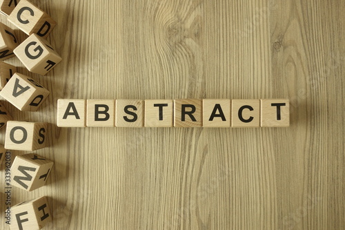 Word abstract from wooden blocks