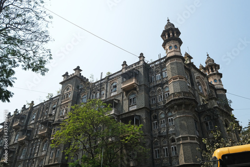 Majestic Amdar Nivas, a large colonial-era building in Shahid Bhagat Singh Marg (formerly Colaba Causeway), in Colaba, Mumbai, India photo