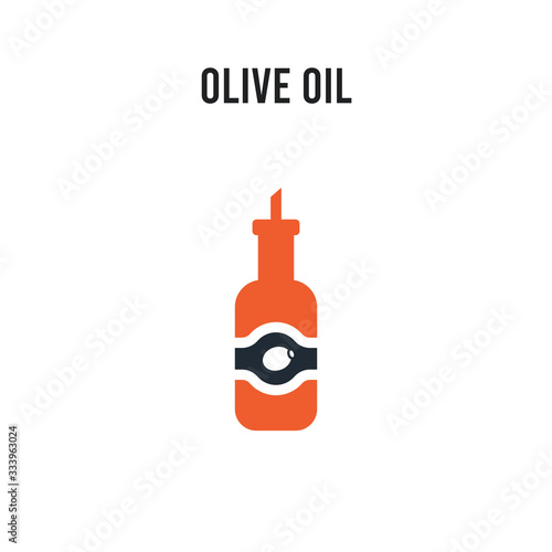 Olive oil vector icon on white background. Red and black colored Olive oil icon. Simple element illustration sign symbol EPS