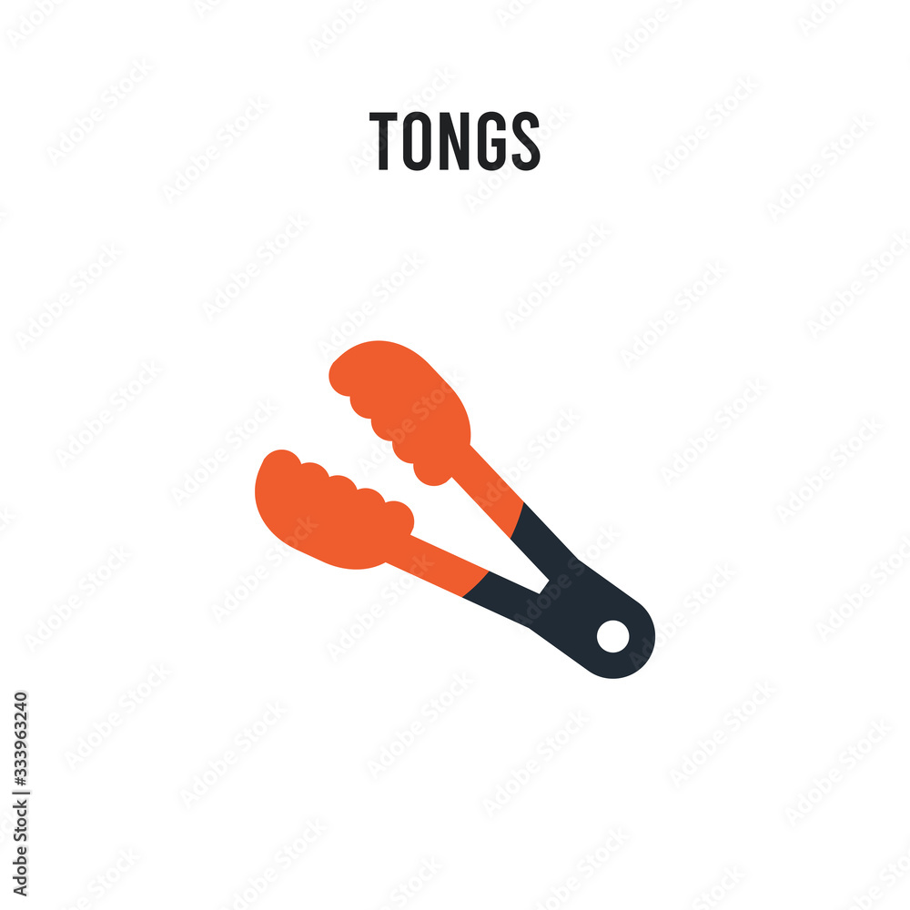 tongs vector icon on white background. Red and black colored tongs icon. Simple element illustration sign symbol EPS tongs vector icon on white background. Red and black colored tongs icon. Simple element illustration sign symbol EPS