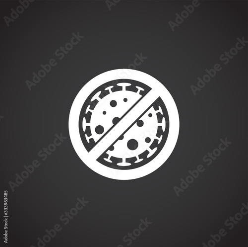 Coronavirus related icon on background for graphic and web design. Creative illustration concept symbol for web or mobile app