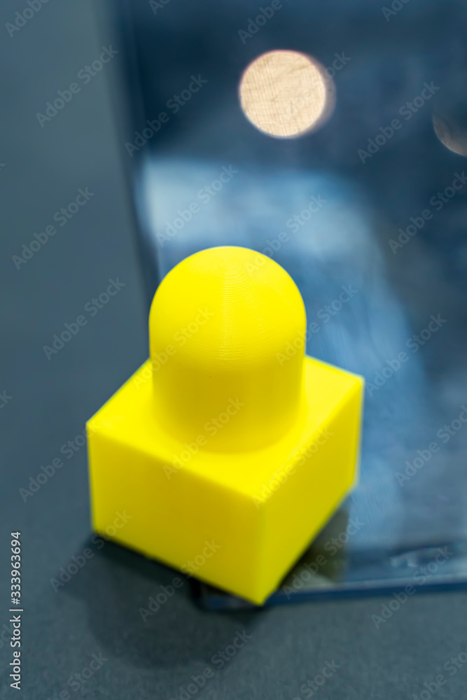 closeup object printed 3d printer close-up. Progressive modern additive technology 4.0 industrial revolution closeup object printed 3d printer close-up. Progressive modern additive technology 4.0 industrial revolution