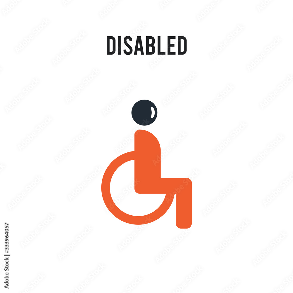 Disabled vector icon on white background. Red and black colored Disabled icon. Simple element illustration sign symbol EPS Disabled vector icon on white background. Red and black colored Disabled icon. Simple element illustration sign symbol EPS
