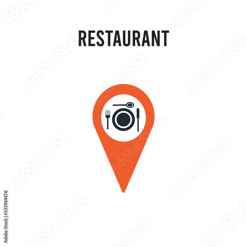 Free Download Restaurant vector icon on white background. Red and black colored Restaurant icon. Simple element illustration sign symbol EPS - GFXLoad
