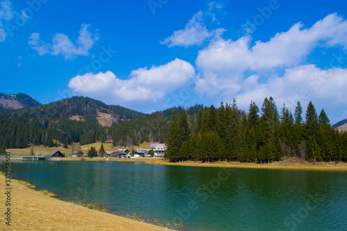 Austria, Alps. Rest and lake in the mountains, landscape.