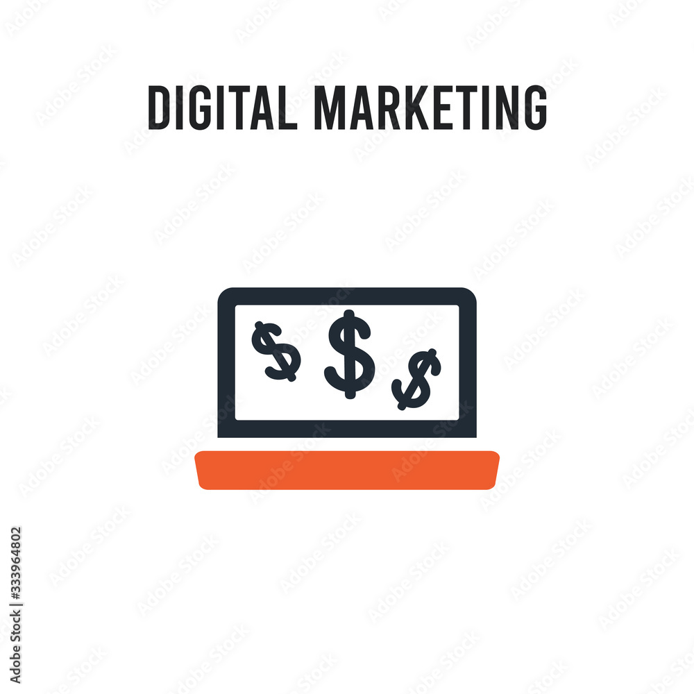 Digital marketing vector icon on white background. Red and black colored Digital marketing icon. Simple element illustration sign symbol EPS Digital marketing vector icon on white background. Red and black colored Digital marketing icon. Simple element illustration sign symbol EPS