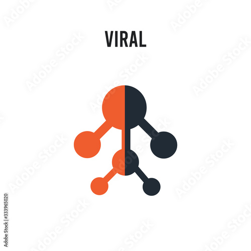 Viral vector icon on white background. Red and black colored Viral icon. Simple element illustration sign symbol EPS