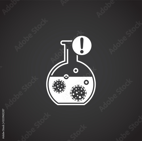 Coronavirus related icon on background for graphic and web design. Creative illustration concept symbol for web or mobile app