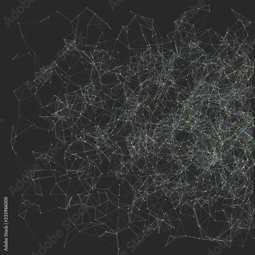 Network Mesh Random Procedural Art background illustration