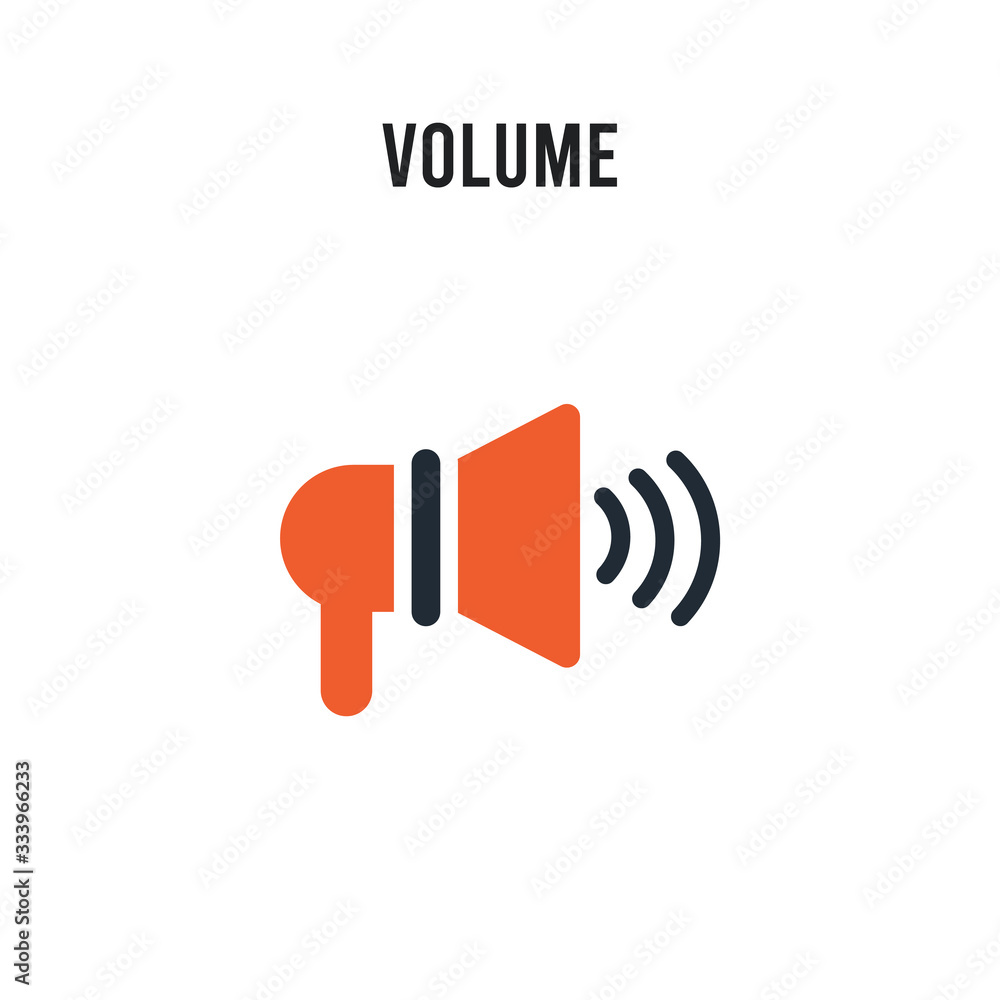 Volume vector icon on white background. Red and black colored Volume icon. Simple element illustration sign symbol EPS Volume vector icon on white background. Red and black colored Volume icon. Simple element illustration sign symbol EPS