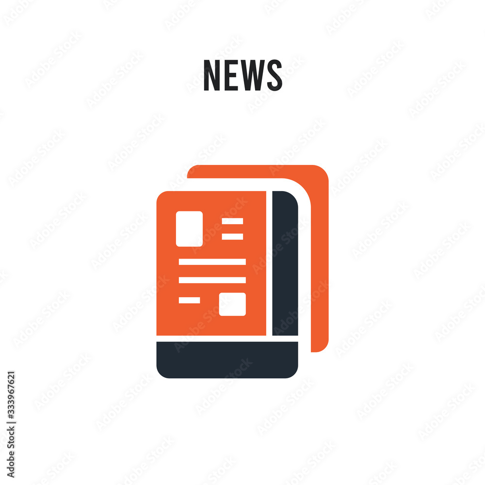 News vector icon on white background. Red and black colored News icon. Simple element illustration sign symbol EPS News vector icon on white background. Red and black colored News icon. Simple element illustration sign symbol EPS