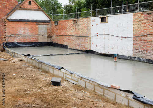 New foundations, rebuild of a period house in UK photo