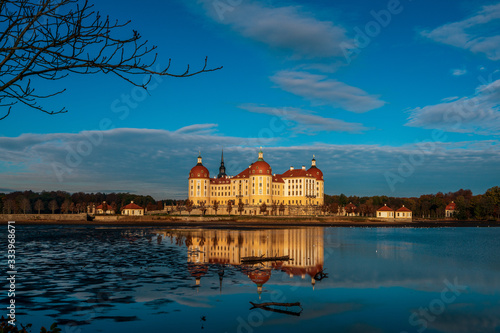 Panoramic view on Moritzburg Castle, Germany. photo