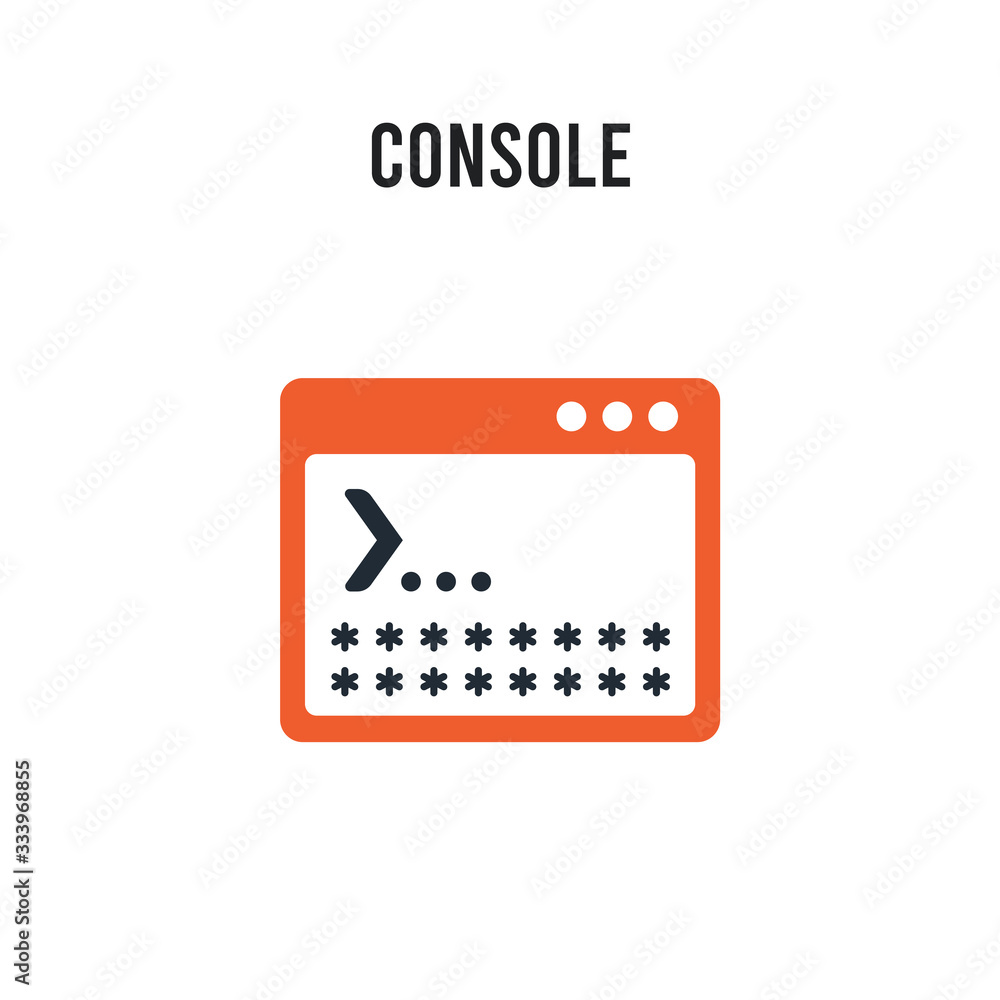 Console vector icon on white background. Red and black colored Console icon. Simple element illustration sign symbol EPS Console vector icon on white background. Red and black colored Console icon. Simple element illustration sign symbol EPS
