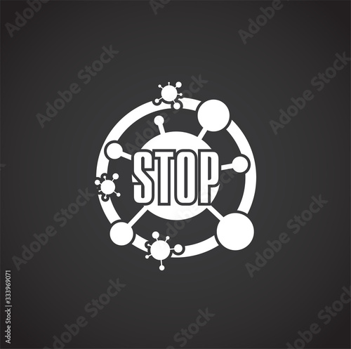 Coronavirus related icon on background for graphic and web design. Creative illustration concept symbol for web or mobile app