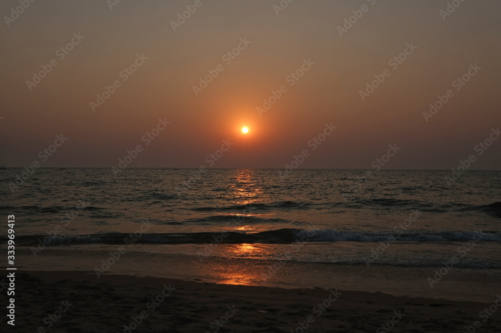 Sunset at Candolim Beach, North Goa, India Sunset at Candolim Beach, North Goa, India