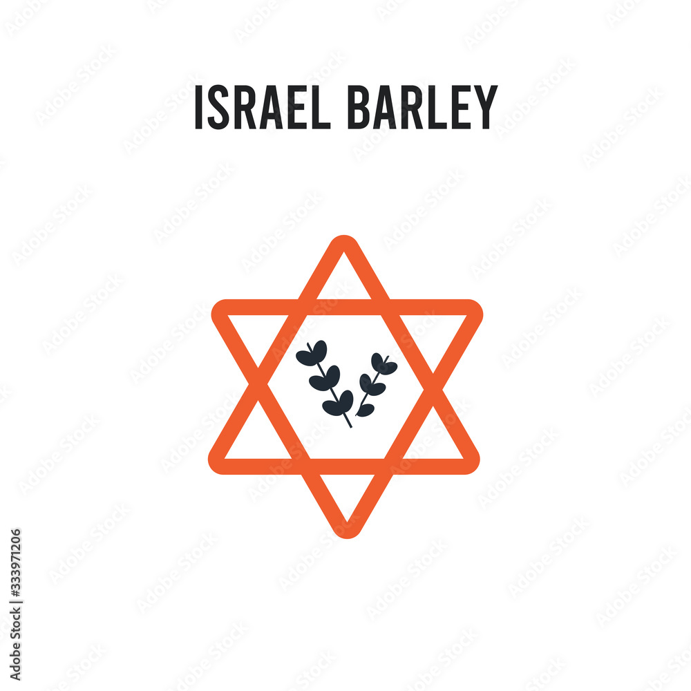 Israel Barley vector icon on white background. Red and black colored Israel Barley icon. Simple element illustration sign symbol EPS Israel Barley vector icon on white background. Red and black colored Israel Barley icon. Simple element illustration sign symbol EPS