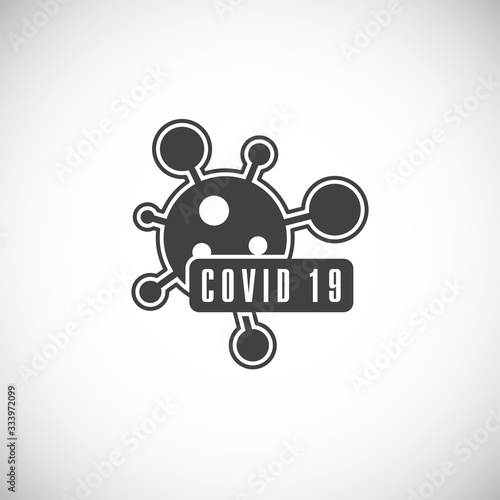 Coronavirus related icon on background for graphic and web design. Creative illustration concept symbol for web or mobile app