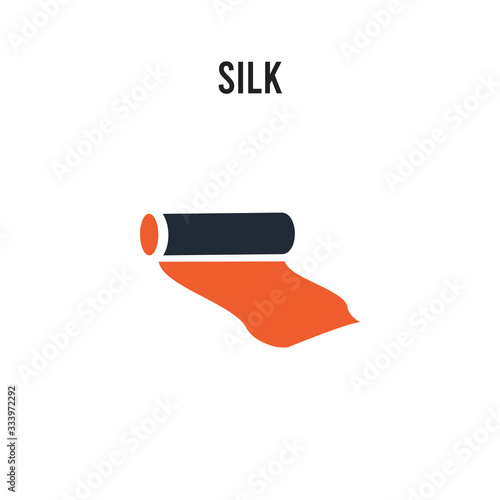 silk vector icon on white background. Red and black colored silk icon. Simple element illustration sign symbol EPS