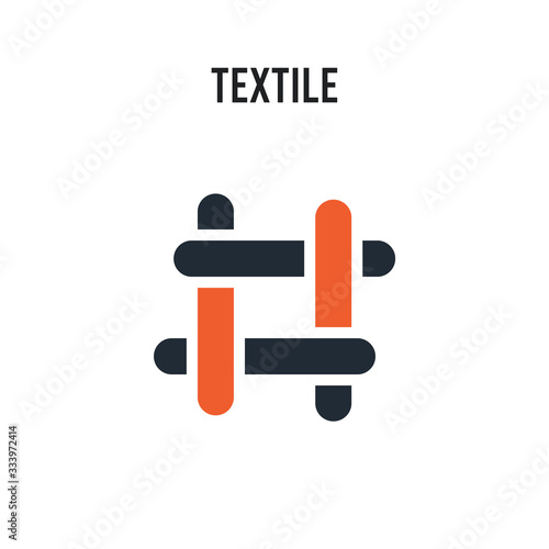 textile vector icon on white background. Red and black colored textile icon. Simple element illustration sign symbol EPS