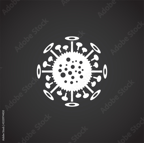 Coronavirus related icon on background for graphic and web design. Creative illustration concept symbol for web or mobile app