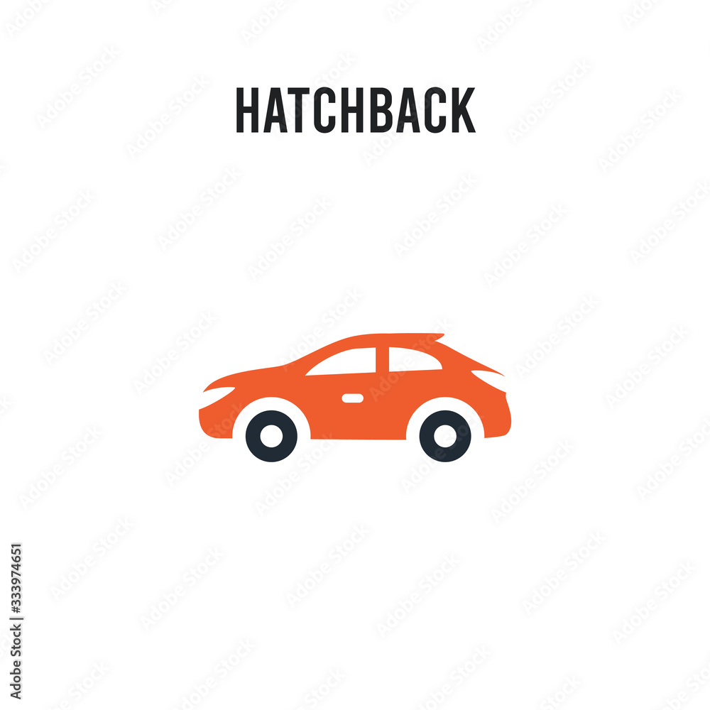 hatchback vector icon on white background. Red and black colored hatchback icon. Simple element illustration sign symbol EPS hatchback vector icon on white background. Red and black colored hatchback icon. Simple element illustration sign symbol EPS