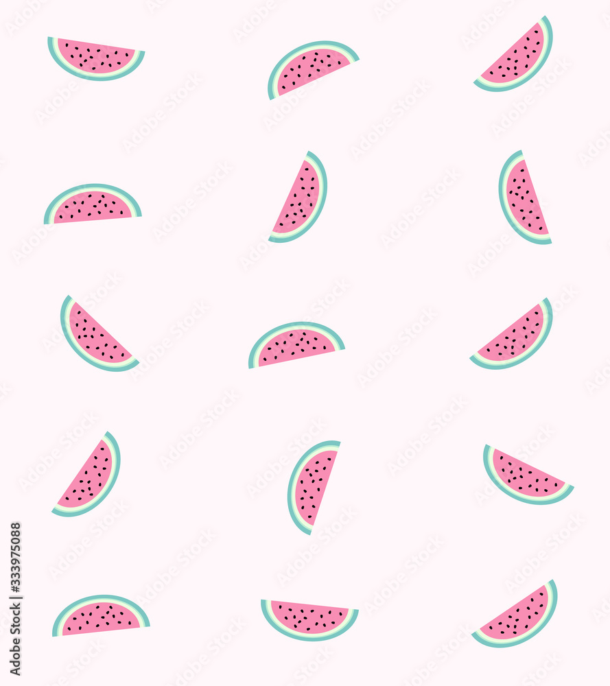 Pattern with many slice of watermelon. Vector illustrations design background. Pattern with many slice of watermelon. Vector illustrations design background.