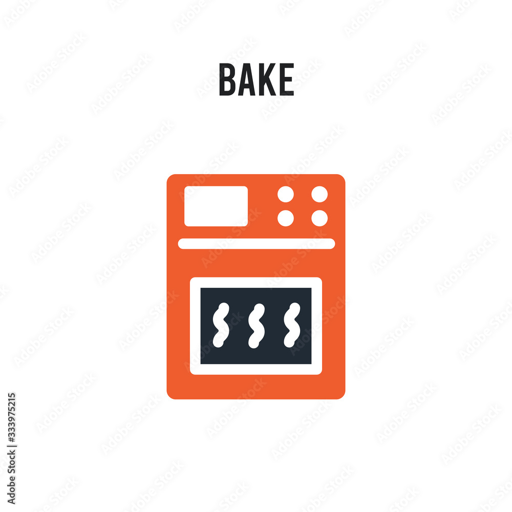 bake vector icon on white background. Red and black colored bake icon. Simple element illustration sign symbol EPS bake vector icon on white background. Red and black colored bake icon. Simple element illustration sign symbol EPS