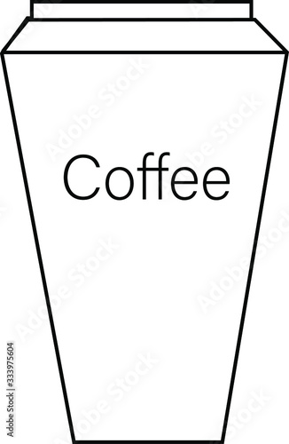 Coffee cup icon . Take away coffee cup icon. Coffee to go icon on white background. photo