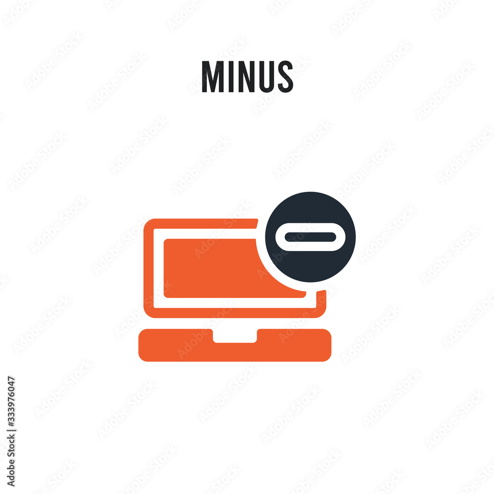 Minus vector icon on white background. Red and black colored Minus icon. Simple element illustration sign symbol EPS Minus vector icon on white background. Red and black colored Minus icon. Simple element illustration sign symbol EPS