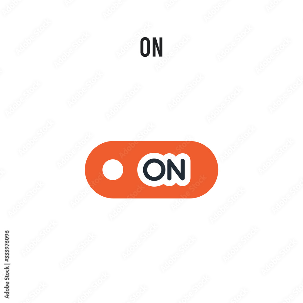 On vector icon on white background. Red and black colored On icon. Simple element illustration sign symbol EPS On vector icon on white background. Red and black colored On icon. Simple element illustration sign symbol EPS