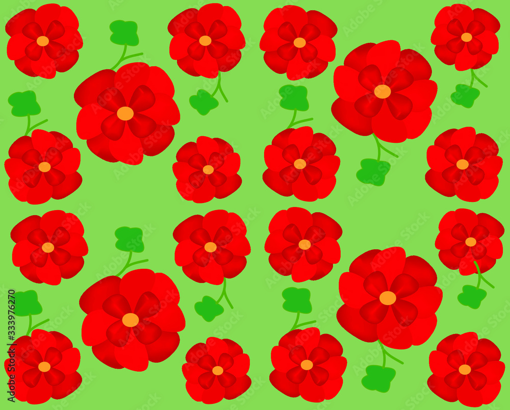Red flower arrangement in vector illustration Red flower arrangement in vector illustration