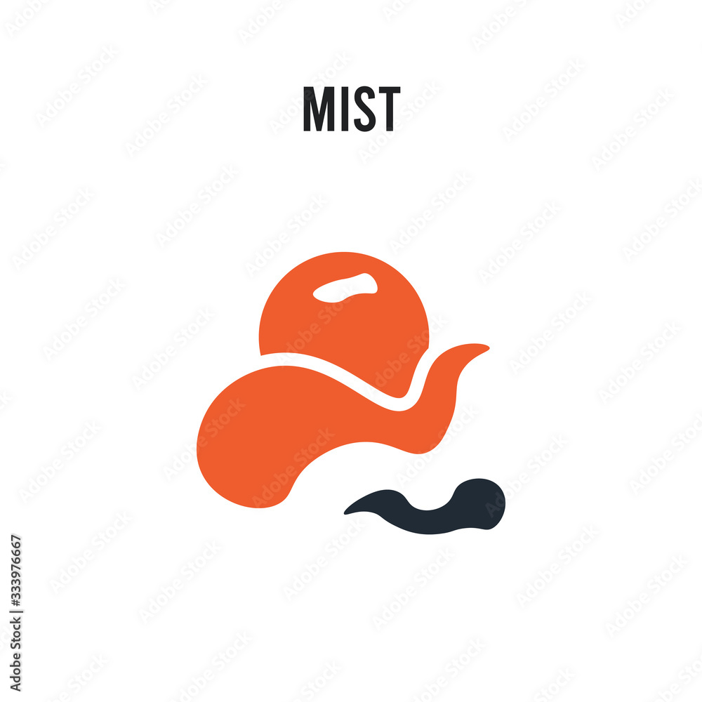 Mist vector icon on white background. Red and black colored Mist icon. Simple element illustration sign symbol EPS Mist vector icon on white background. Red and black colored Mist icon. Simple element illustration sign symbol EPS