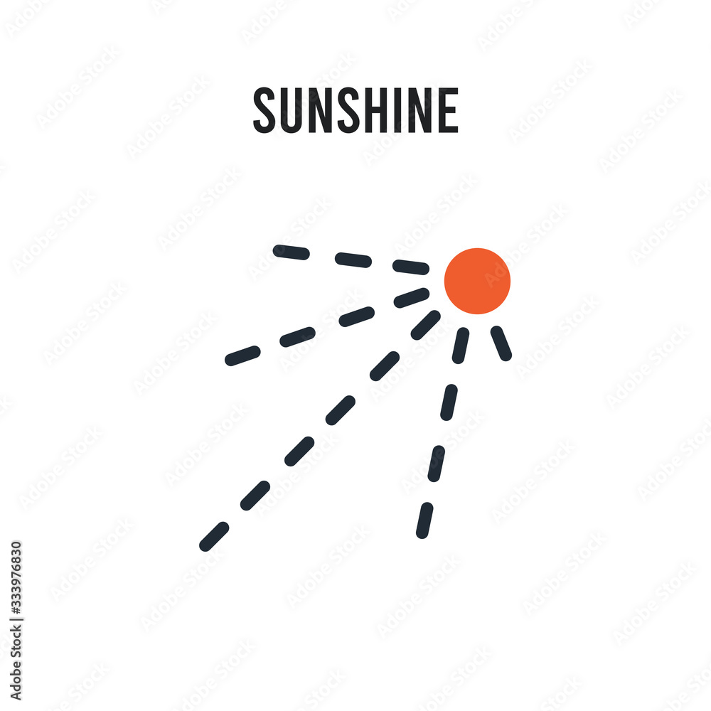 Sunshine vector icon on white background. Red and black colored Sunshine icon. Simple element illustration sign symbol EPS Sunshine vector icon on white background. Red and black colored Sunshine icon. Simple element illustration sign symbol EPS