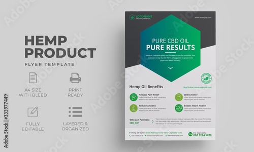 Hemp Product Flyer Template | Cannabis Flyer