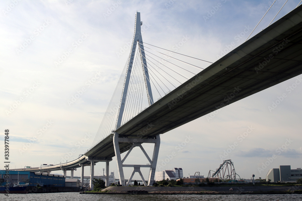 Fototapeta premium Osaka highway on bridge