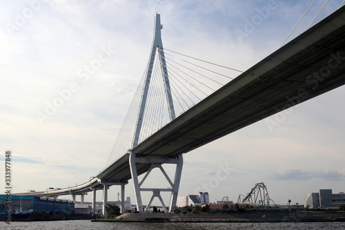Osaka highway on bridge