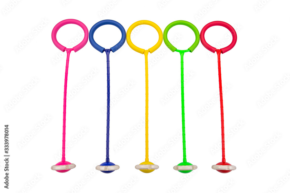 Pink, Blue, Yellow, Green and Red Neuroscackers on White Background Pink, Blue, Yellow, Green and Red Neuroscackers on White Background