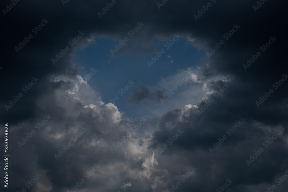 Storm clouds time lapse. Sky clouds forming a symbol of love (heart). Storm clouds time lapse. Sky clouds forming a symbol of love (heart).