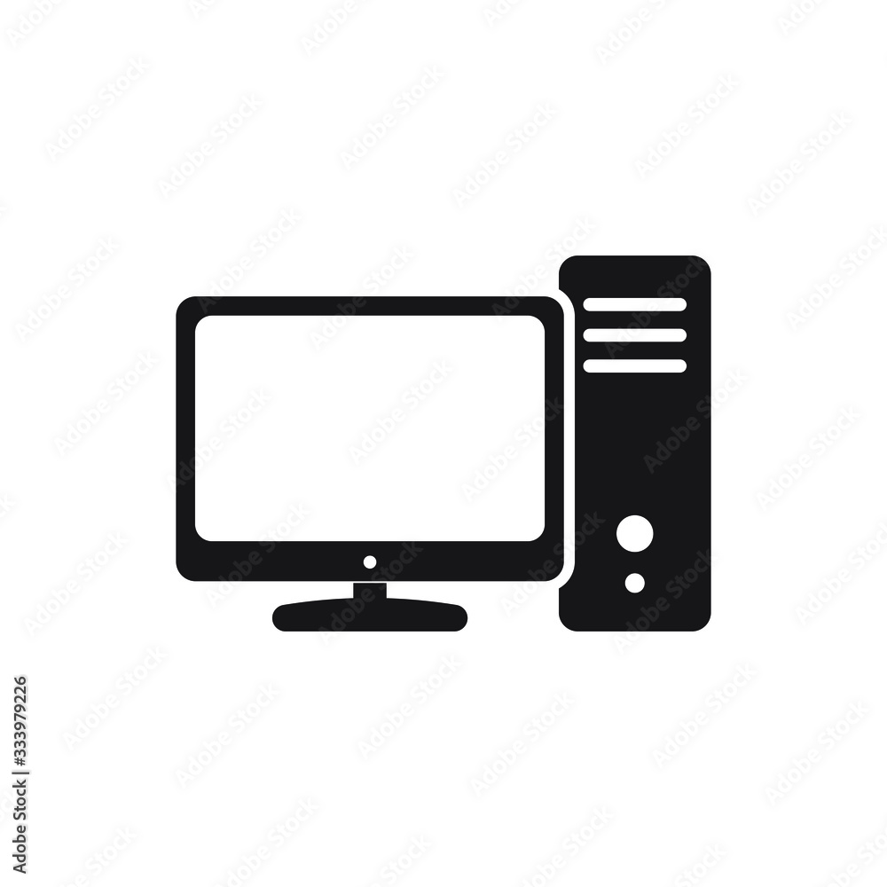 Computer desktop vector icon, pc symbol. Computer desktop vector icon, pc symbol.