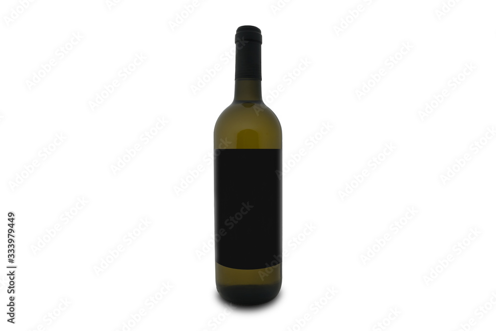 mockup of a bottle of extra virgin olive oil with the black label and white background mockup of a bottle of extra virgin olive oil with the black label and white background