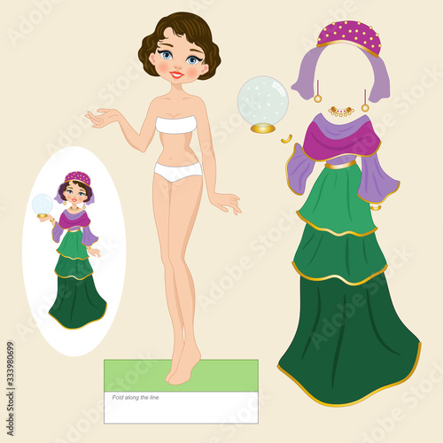 A papar doll like fortune teller