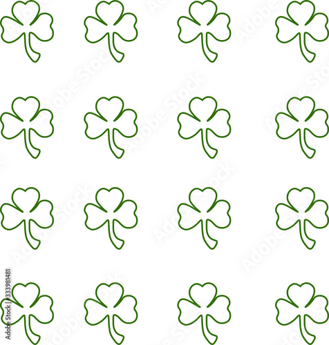 Cover leaf illustartion . Symbol of St Patrick's Day Irish lucky shamrock background.