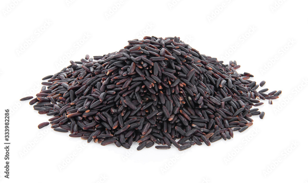 Thai Riceberry rice isolate on white background Thai Riceberry rice isolate on white background