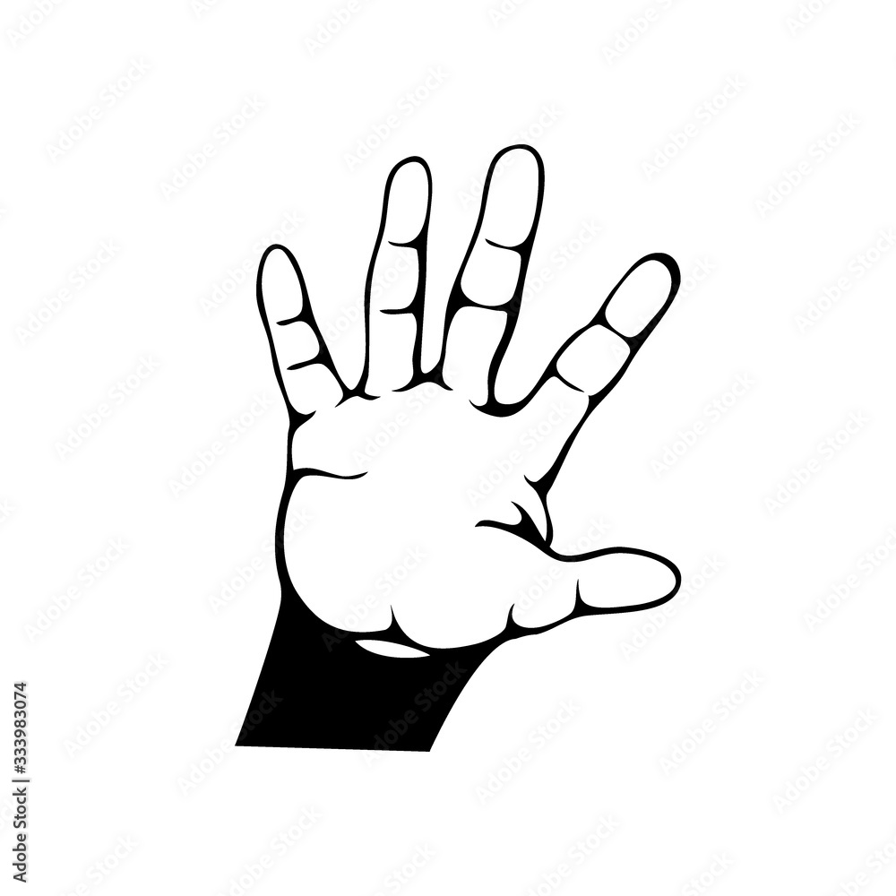 Fototapeta premium Signs Gestures Hand Drawing Icon Vector 