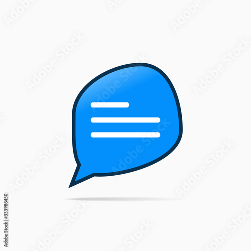 Typing in a chat bubble icon  comment sign symbol