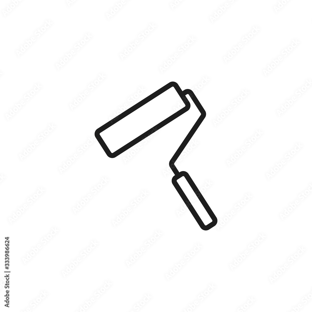 Paint roller icon. Vector illustration. Line style. Paint roller icon. Vector illustration. Line style.